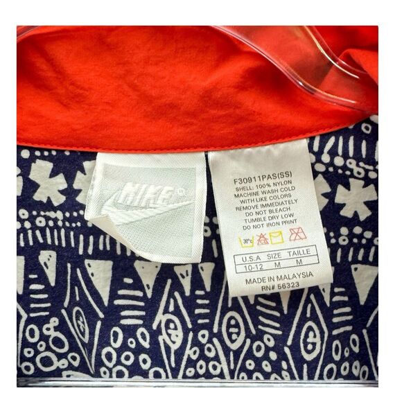 Vintage Nike Jacket Mens M 8-10 Blue Geo 1/4 Zip Windbreaker Anorak 90s Y2K - Picture 6 of 14